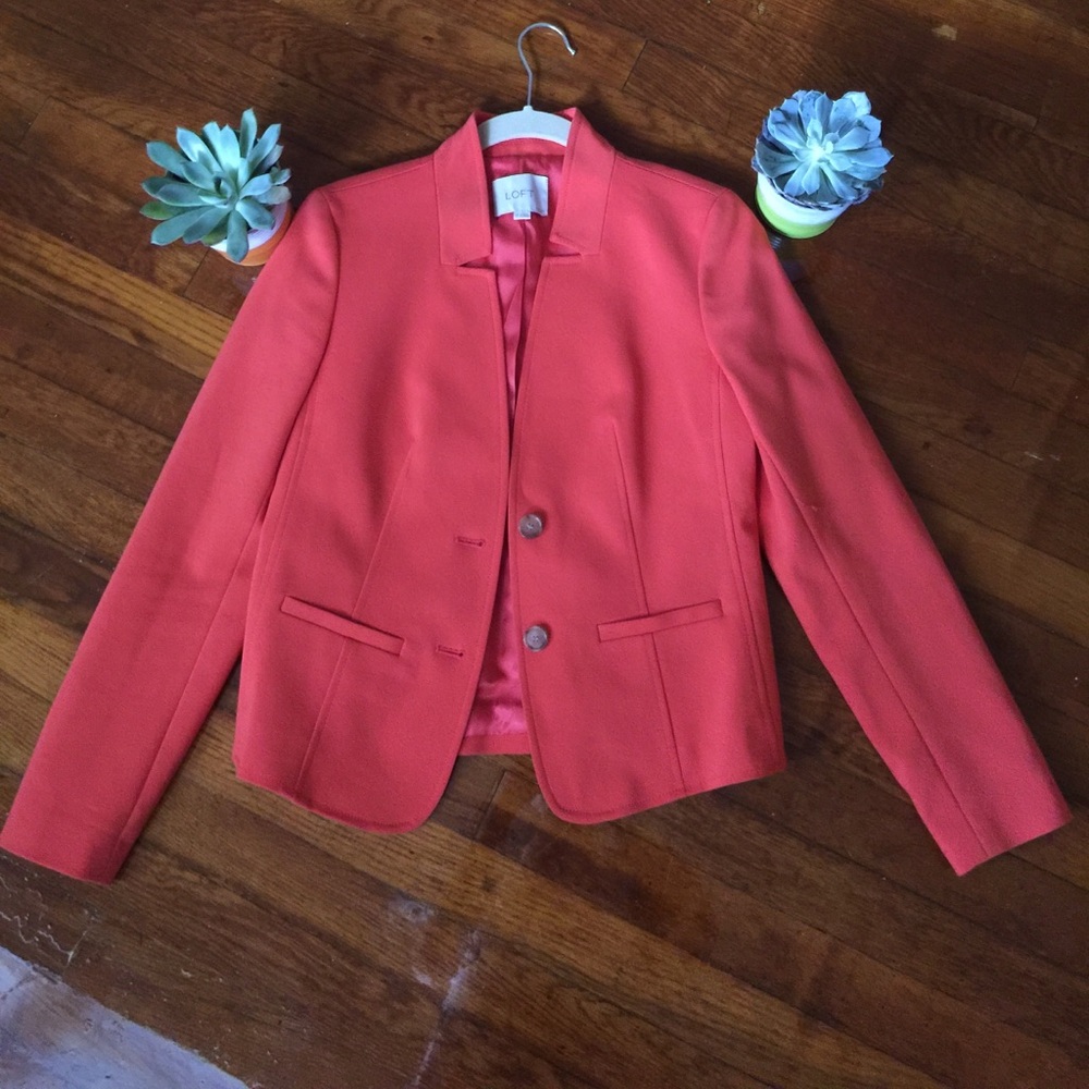 Ann Taylor Coral Blazer Jacket